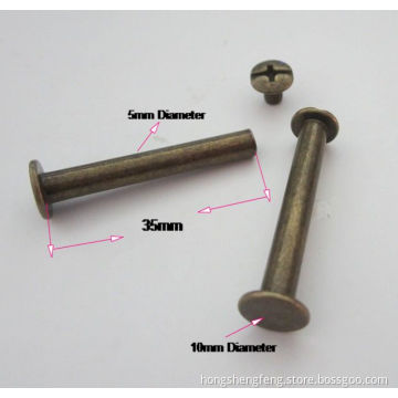 Customized Iron Chicago Binder Post and Screws